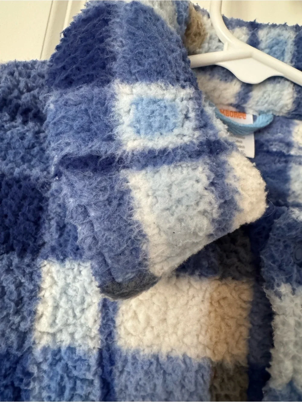 Gymboree blue plaid oversized jacket, 3T